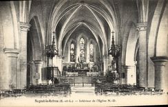 CPA Nogent Le Rotrou Interieur De I'Eglise ND