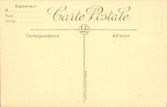 POSTAL Pau de la VENDIMIA el castillo el cuarto de Louis XIV