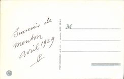 VINTAGE POSTCARD Menton the Port View Boats