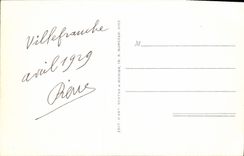 VINTAGE POSTCARD Villefranche On Sea View