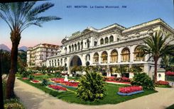 VINTAGE POSTCARD Menton the Municipal Casino