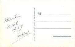 VINTAGE POSTCARD Menton the Municipal Casino