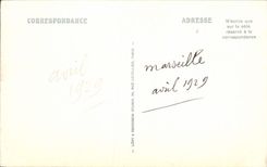 POSTAL Marsella de la VENDIMIA el puente del transportador y el puerto viejo