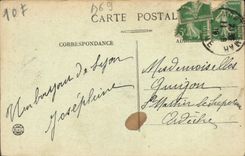 VINTAGE POSTCARD Lyon Basilica ND De Fourviere Stoup Out of Yellow Onyx Of Africa