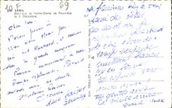 MODERN CARD Lyon Basilica of Notre Dame de Fourviere