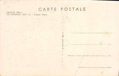 VINTAGE POSTCARD Senlis the Cathedral Western Gate