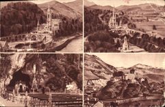 POSTAL de la VENDIMIA pesada la basílica la cueva y el castillo fuerte