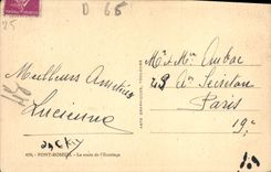 VINTAGE POSTCARD Romeu Bridge the Road De I' Ermitage