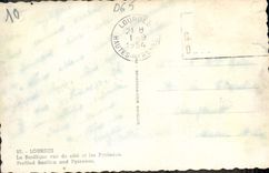 POSTAL de la VENDIMIA pesada la basílica vista de la dimensión y de los Pyrenees