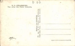 POSTAL Estrasburgo de la VENDIMIA vista de los puentes cubiertos