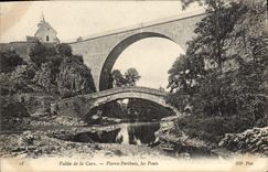 VINTAGE POSTCARD Valley Of the Cure Pierre Perthuis Bridges
