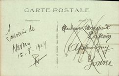 POSTAL Nevers de la VENDIMIA el puente del Loire y de la vista de la ciudad