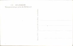 VINTAGE POSTCARD Aix Les Bains Panoramic View Taken Of the MT Revard