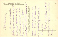 CPA Avallon La Petite Porte Et La Tour Gaujard