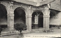 VINTAGE POSTCARD Rennes a Corner Of the Court De I' Abbaye Of St Melaine