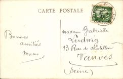 POSTAL Marsella de la VENDIMIA una esquina de los barcos del puerto viejo