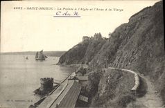 VINTAGE POSTCARD Holy Brieuc the Point AD INTERIM 'Eagle And the handle with the virgin