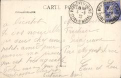 VINTAGE POSTCARD Montigny Marlotte the Long Rock Point of view Of the South Green Plain