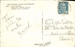 CPM Les Belles Alpes Francaises Le Vercors Route Des Grands Goulets Gorges de la Vernaison