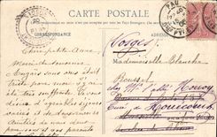 POSTAL Pau de la VENDIMIA el castillo vista del parque