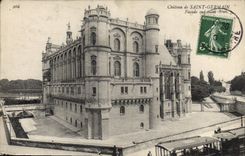 VINTAGE POSTCARD Castle Of Saint Germain Southern Frontage Western Train Tram