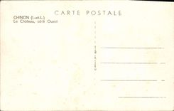 POSTAL Chinon de la VENDIMIA la costa oeste del castillo