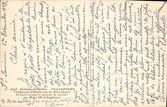 Vestigios de Taillebourg de la POSTAL de la VENDIMIA de los alrededores del castillo de Saintes