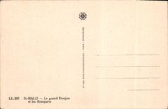 VINTAGE POSTCARD St Malo the Large Keep And Walls