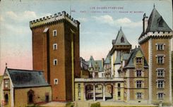 POSTAL Pau de la VENDIMIA la subsistencia y la entrada bajas de Enrique IV del castillo de Pyrenees