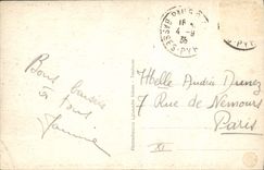 POSTAL Pau de la VENDIMIA la subsistencia y la entrada bajas de Enrique IV del castillo de Pyrenees