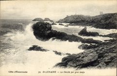 CPA Saint Lunaire Le Decolle par gros temps