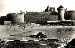 CPM Saint Malo Cite corsaire La plage de l'eventail