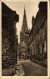 CPA Bretagne Vitre Une Vieille Rue Avec Echappee Sur I'Eglise Notre Dame