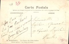 Recuerdo de Burdeos de la POSTAL de la VENDIMIA