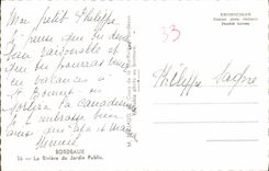 POSTAL MODERNA Burdeos el río de los cisnes del jardín público