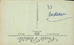 Burdeos de la POSTAL de la VENDIMIA la iglesia de Notre Dame