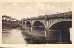 CPA Dax Pont Sur I'Adour