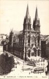 CPA Marseille L'Eglise Des Reformes Tramway