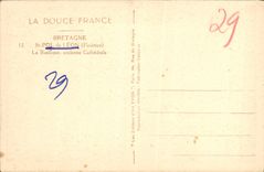 VINTAGE POSTCARD Holy pol. Of Leon the AncienneCathedrale basilica