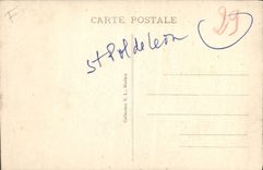 VINTAGE POSTCARD Holy pol. Of Leon Basilica the baptismal font