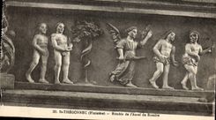 VINTAGE POSTCARD Holy Thegonnec Retable of the furnace bridge of the rosary