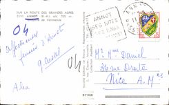 MODERN CARD the Road Of the Large Alps Annot Vault of Verimende