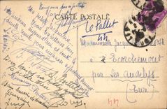 VINTAGE POSTCARD the Metal disc Frontage of the Church