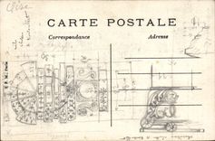 VINTAGE POSTCARD Crepy in Valois Ruins of the Church Saint Thomas Militaria