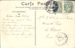 POSTAL Chartres de la VENDIMIA vista en el Eure Courtille