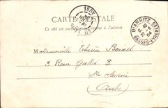 VINTAGE POSTCARD Biarritz the Rock Of the Virgin And the Footbridge