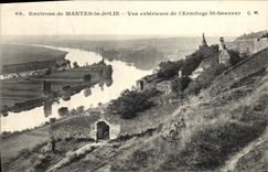 CPA Environs de Mantes la Jolie Vue Exterieure de L'Ermitage St Sauveur