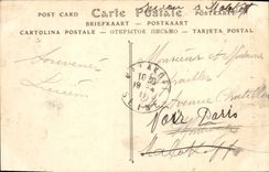 Castillo de la POSTAL de la VENDIMIA de Chantilly la entrada principal de la cámara acorazada