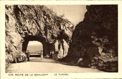 CPA Route de la Schlucht Le tunnel
