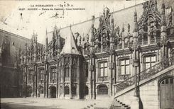 CPA Rouen Palais De Justice Cour Interieure